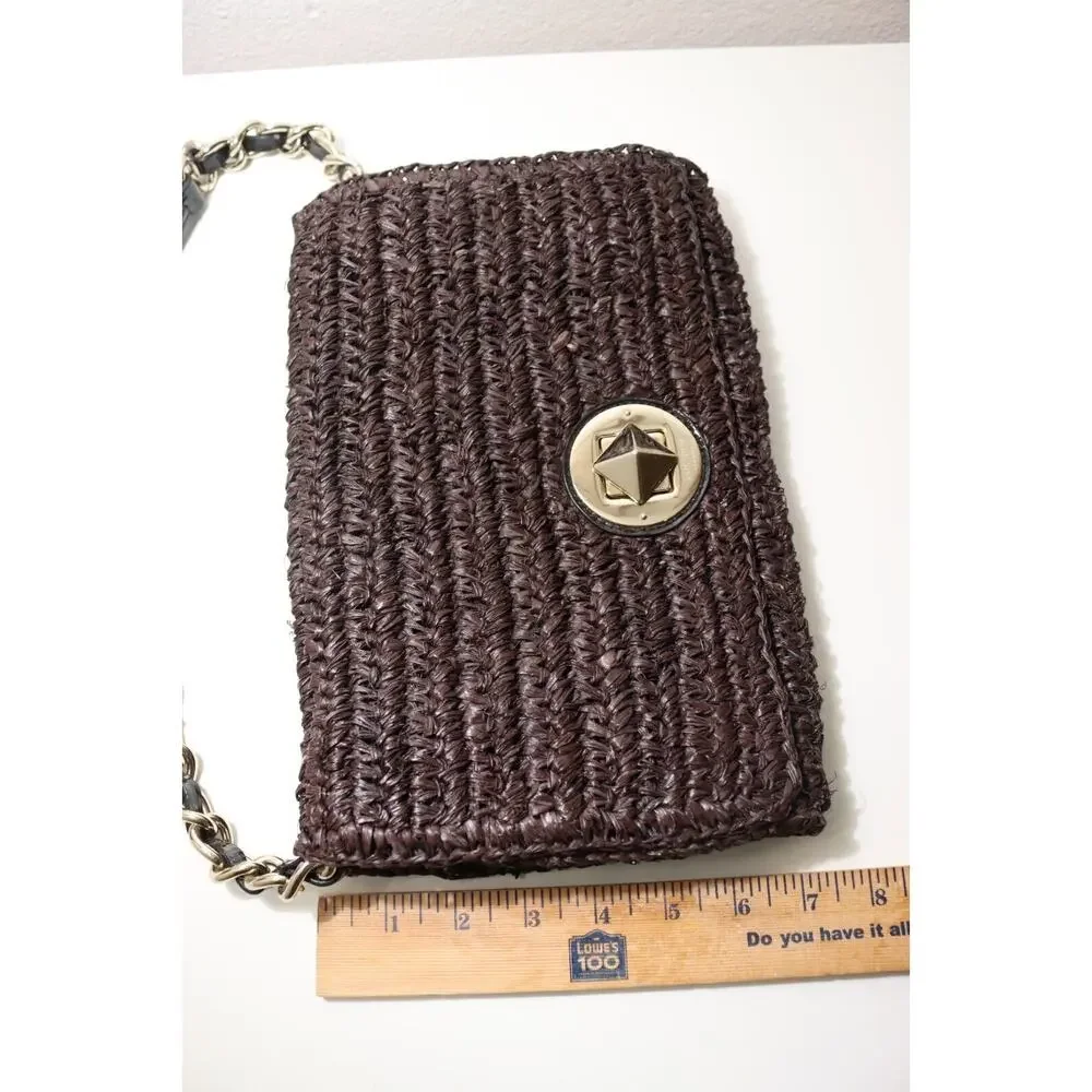 Kate Spade New York Rose Hall Monette Brown Wicker Shoulder Bag RARE! - Picture 15 of 16